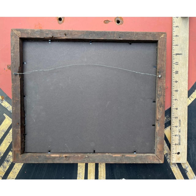 Brick Red 1930s 48 Star American Flag Gauze in 1880s Frame For Sale - Image 8 of 10