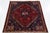4 X 5 Blue and Red Designed Shiraz Vintage Persian Wool Rug For Sale - Image 9 of 10