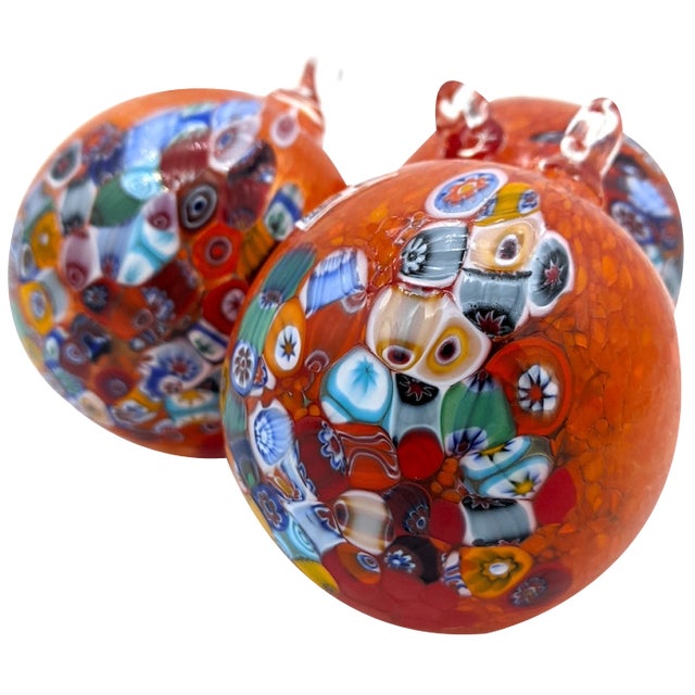 Red Murano Glass Balls from YourMurano, Set of 3 For Sale