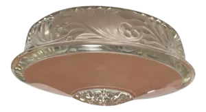 Mid 20th Century French Sabino Style Art Deco Flush Ceiling Light Shade