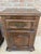 Brown Pair of Spanish Wooden Bedside Cabinets With Drawer and Door, Mid 20th Century For Sale - Image 8 of 9