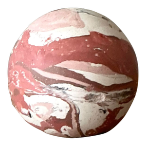 Vintage Boho Artisanal Scagliola Pigmented Plaster Sphere