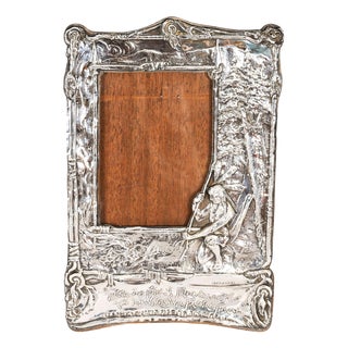 Antique 20th Century Edwardian Sterling Silver Hiawatha Photo Frame from J. Blanckensee & Co. For Sale