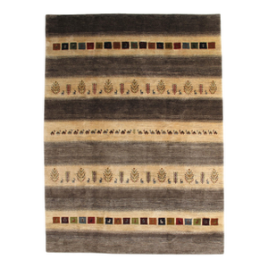Vintage Hand-Knotted Persian Gabbeh Rug 8'5" X 11'4"