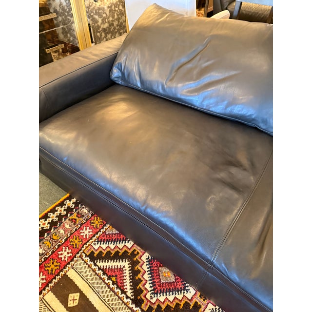 Restoration Hardware the Cloud Sofa, Ebony Cavalo Leather For Sale - Image 9 of 12