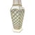 Vintage Faux Bamboo Palm Beach Regency Glazed Ceramic Lamps – Pair For Sale - Image 4 of 9