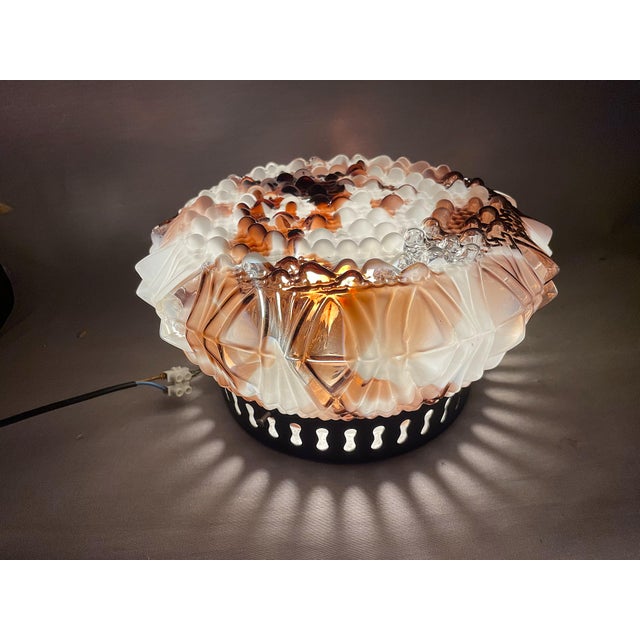 Burgundy Murano Glass Flush Mount Lamp, 1960s For Sale - Image 10 of 10