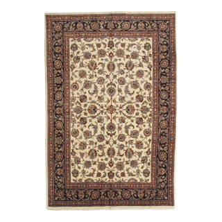 Antique Persian Mashad Rug 6'6" X 9'7" For Sale