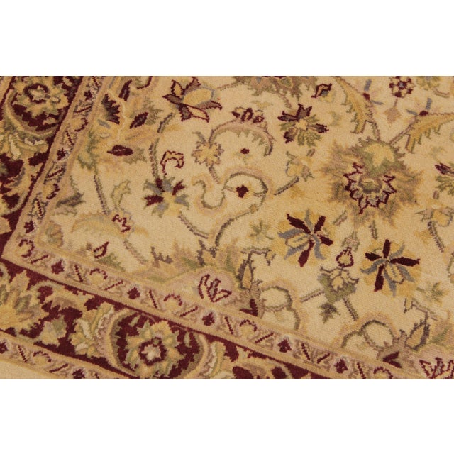 Shabby Chic 1990's Kashan Pak-Persian Beige/Red Wool Rug - 3'2'' X 5'3'' For Sale - Image 4 of 9