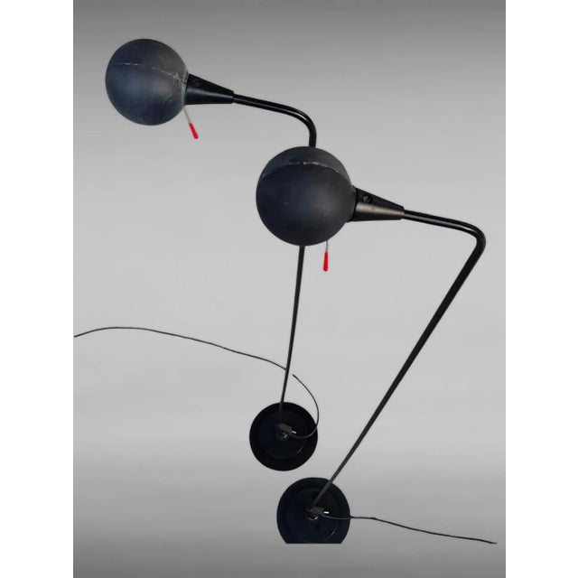 Fire Fly Reading Lamps by Emanuele Ricci for Artemide, Set of 2, in Good conditions. Designed 1980 to 1989 This piece has...