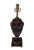 Vintage Black and Gold Trophy Chinoiserie Art Painting Table Lamp For Sale - Image 4 of 7