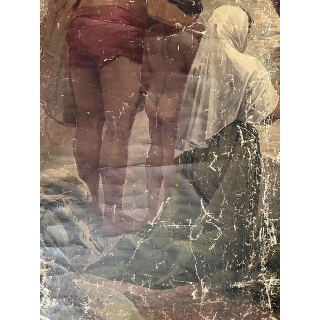 After Pierre Puvis de Chavannes, The Evolution of Man, 1890s, Oil Painting on Canvas, Set of 3 For Sale - Image 10 of 11