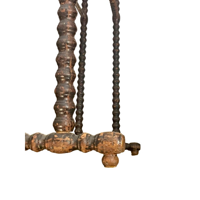 Antique Bobbin-Turned Oak Blanket Stand / Towel Rack, Early 20th Century For Sale - Image 9 of 16