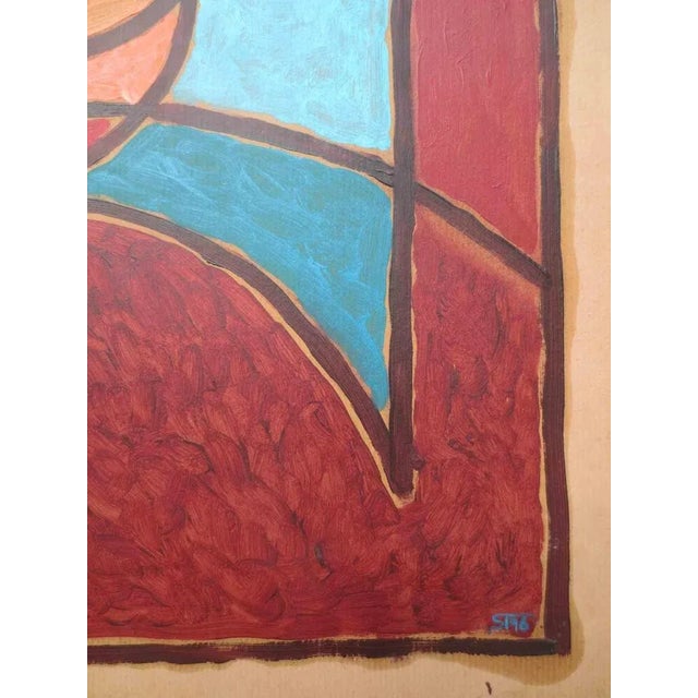 Salvatore Travascio, Intersections, Oil on Paper, 1996 For Sale - Image 4 of 5