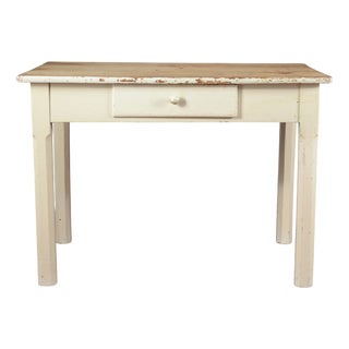 Painted Fir Kitchen Table, Early 1900s For Sale