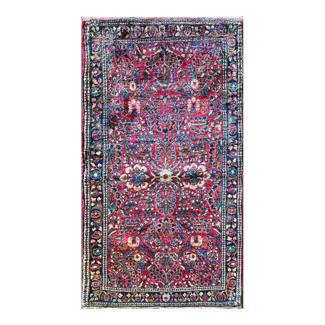 Antique Persian Sarouk Rug, 2'6" X 4'10" For Sale