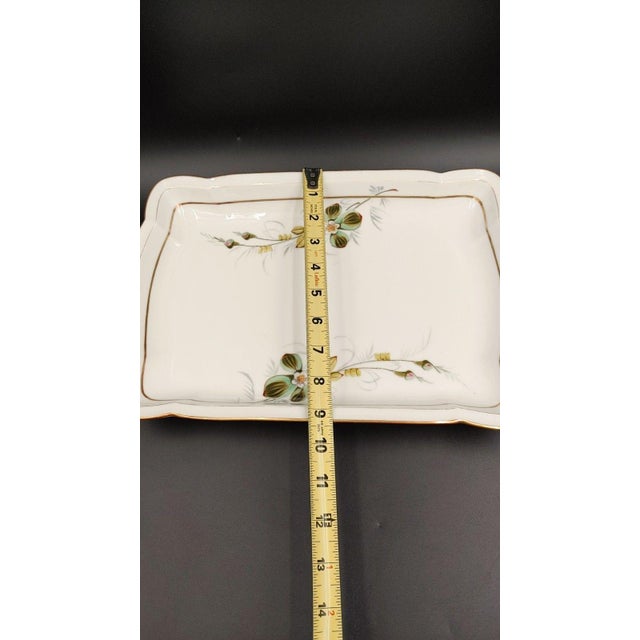 Late 19th Century CFH Charles Field Haviland Limoges Tray Floral Gold Gilt Victorian Hand Painted For Sale - Image 11 of 12