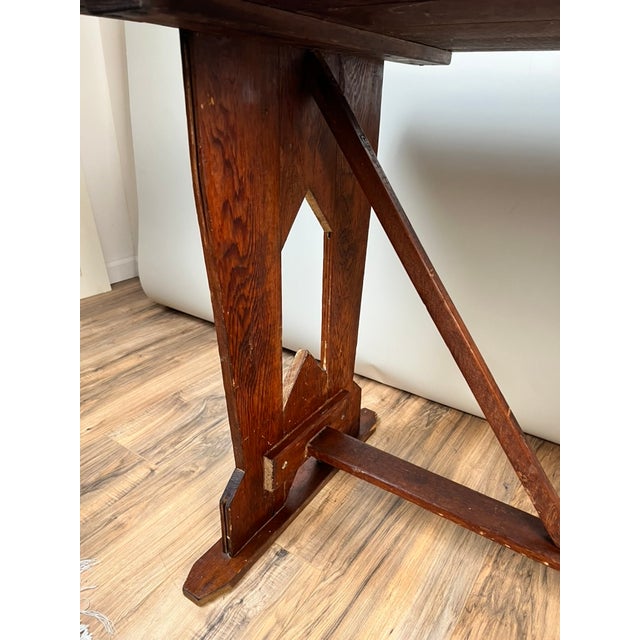 Antique Rustic Italian Fratino Trestle Table C. Late 19th Century For Sale In Boston - Image 6 of 9