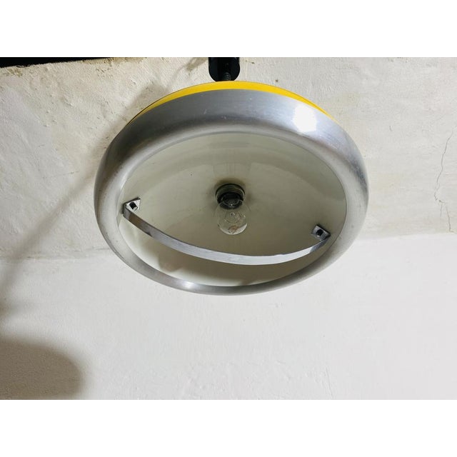 Vintage Space Age Hanging Lamp in Bright Yellow, 1960s For Sale - Image 10 of 18