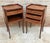 Brown Pair of French Louis XV Style Marquetry Bedside Tables, 20th Century For Sale - Image 8 of 13