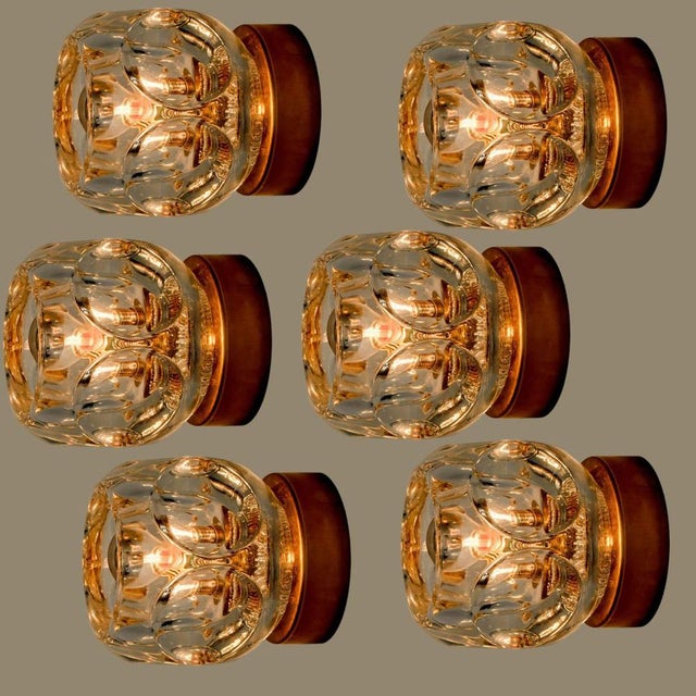 Gold Brass Wall Sconce from Cosack, Germany, 1970s For Sale - Image 8 of 18