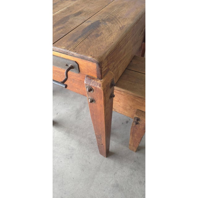 Antique Craftsman Made Wabi Sabi High Table and Stools For Sale In Las Vegas - Image 6 of 8