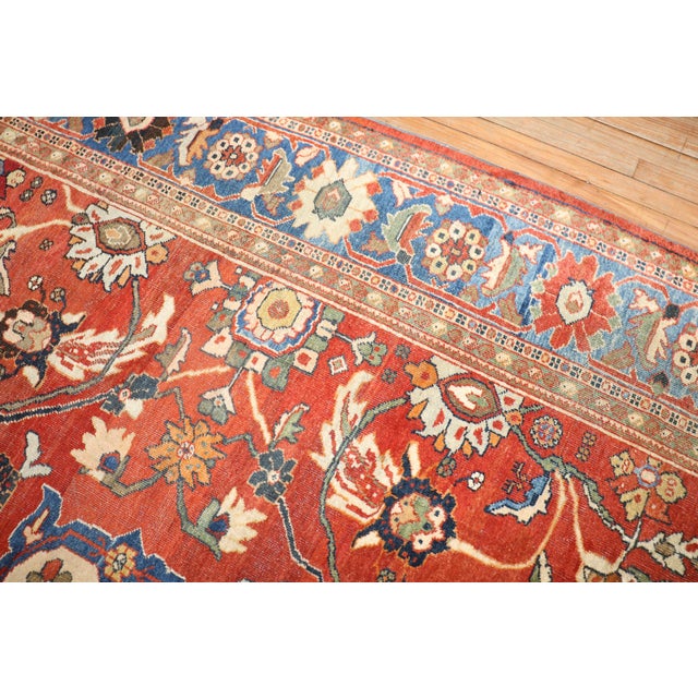 Antique Persian Mahal Sultanabad Rug - 11'2" x 13' For Sale - Image 11 of 12