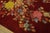Ruby Red 1930s Ruby Red Modern Floral Antique Chinese Art Deco Carpet 8'10" X 11'8" Knotted Wool Rug For Sale - Image 8 of 9