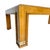 Vintage Drexel Heritage Mid-Century Modern Oak Coffee Table With Brass Inlay & Beveled Glass For Sale In San Diego - Image 6 of 9