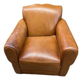 Example of Brown Leather Accent Chairs