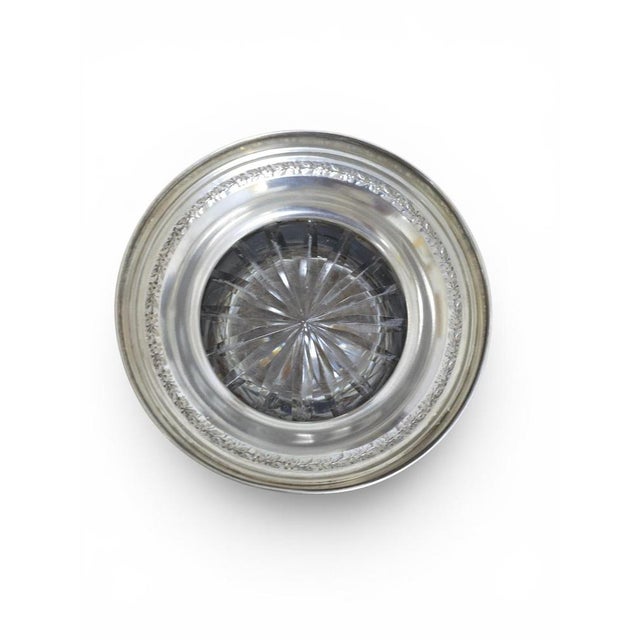 Vintage Cut Crystal Vase with Silver Base, 1950 For Sale - Image 12 of 13