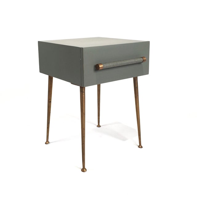 Danish Modern One-Drawer Bedside Table With Wicker and ... To make the first leg, measure and mark the pipe at 520mm.