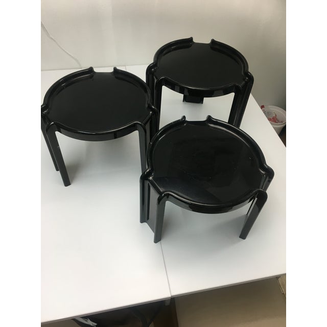 Vintage Black Plastic Nesting Tables by Giotto Stoppino ...
