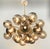 Italian 21st Century Ovale Natural Brass Smoky Bubbles Murano Sputnik Chandelier by Fabio LTD For Sale - Image 3 of 9