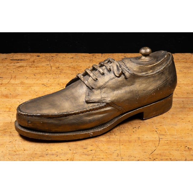 Industrial Oversized Painted Plaster Shoe Store Display Form For Sale - Image 3 of 9
