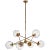 AERIN for Visual Comfort Signature Turenne Large Dynamic Chandelier in Hand-Rubbed Antique Brass with Clear Glass For Sale