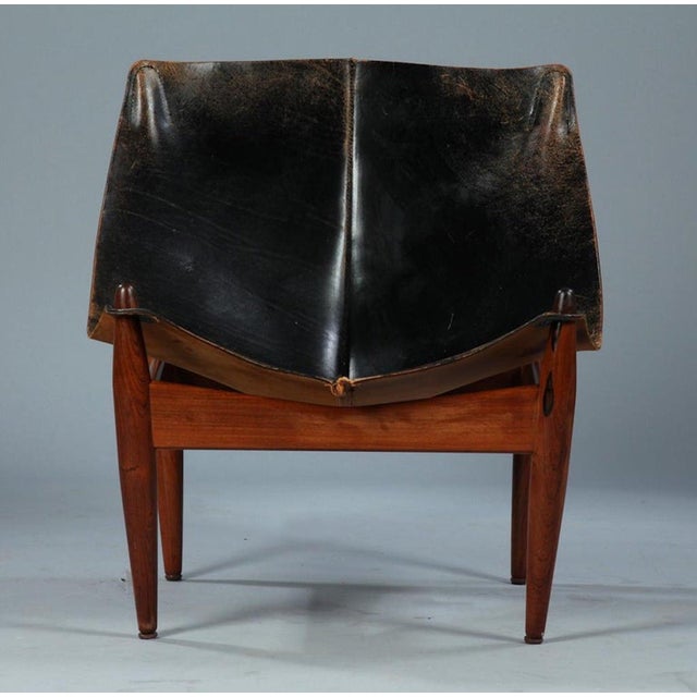 Set of Armchair and Footstool 272 by Illum Wikkelsø for C.F. Christiansen, Sweden, 1960s For Sale - Image 4 of 15