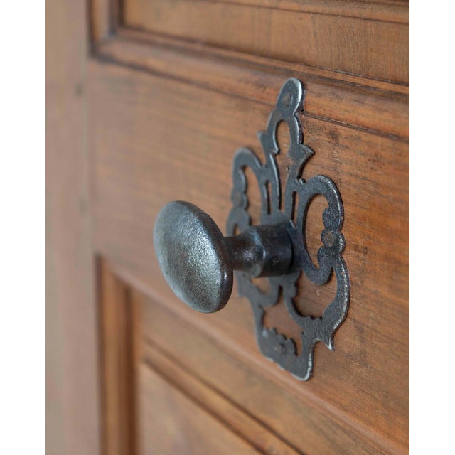 19th Century French 19th Century Double-sided Double-leaf Walnut Communication Door For Sale - Image 5 of 18