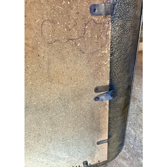 Hammered Nickel-Plated Copper Mirror by Angelo Bragalini, Italy, 1960 For Sale In Los Angeles - Image 6 of 7