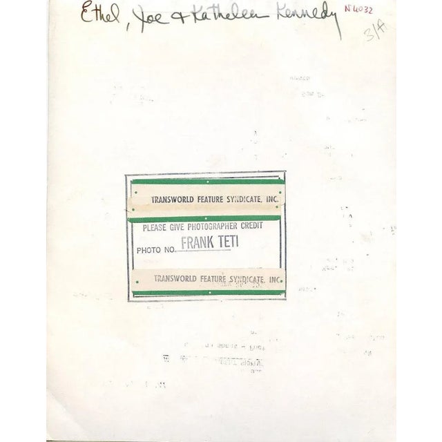 Ethel, Joe and Kathleen Kennedy is a b/w photograph taken by Franck Teti during the 1960s. Photographic print on polished...