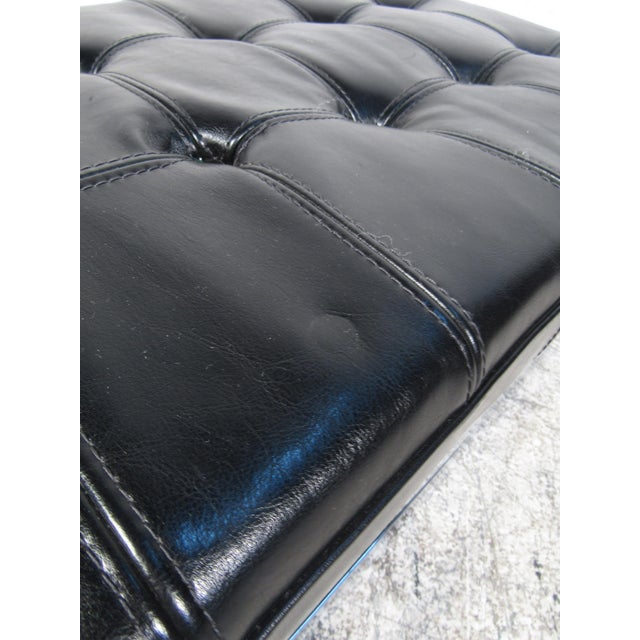 Late 20th Century Late 20th Century Modern X-Base Upholstered Bench For Sale - Image 5 of 7