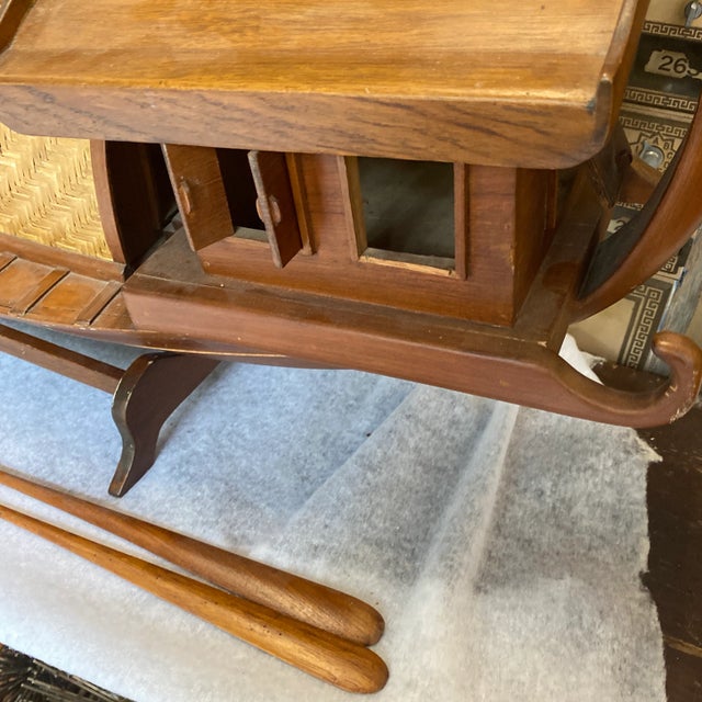 Stunning Sculptural Hand Carved Wooden Boat. So much detail and everything works to scale as it would in real life....