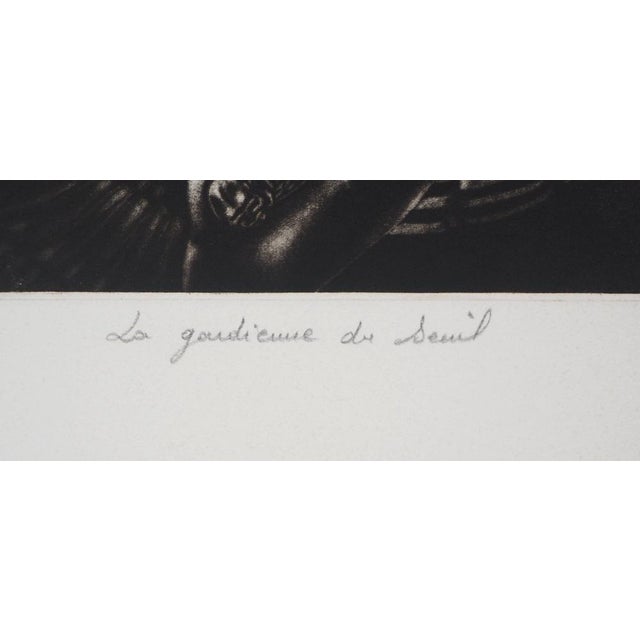 Georges Rouly, The Guardian of the Sun, Original Etching For Sale - Image 8 of 10