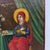 Wood 19th Century Greek Orthodox Annunciation Archangel Gabriel and Virgin Mary Icon Painting on Wood Block For Sale - Image 7 of 10