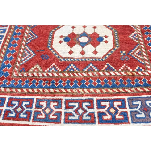 Antique Kazak Rug 3'10'' x 7'7'' For Sale - Image 10 of 12