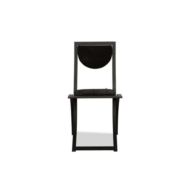 KFF Sinus Fabric Chairs in Black, Set of 4 For Sale - Image 10 of 14