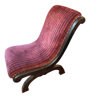 Antique Nursing Slipper Chair in Clarence House Velvet