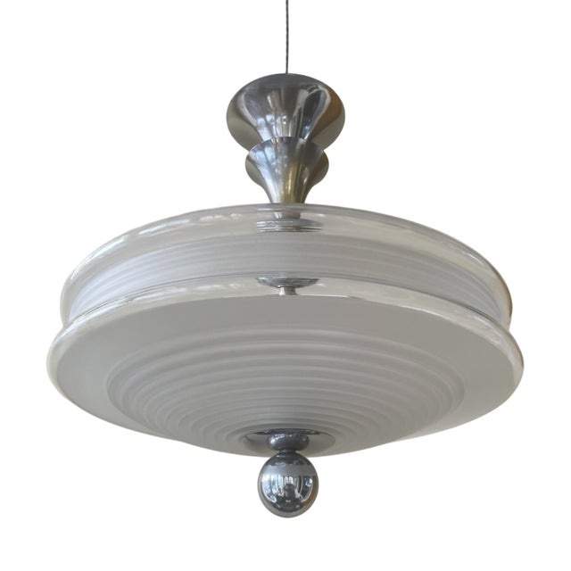 French Art Deco Hanging Lamp, 1930 For Sale