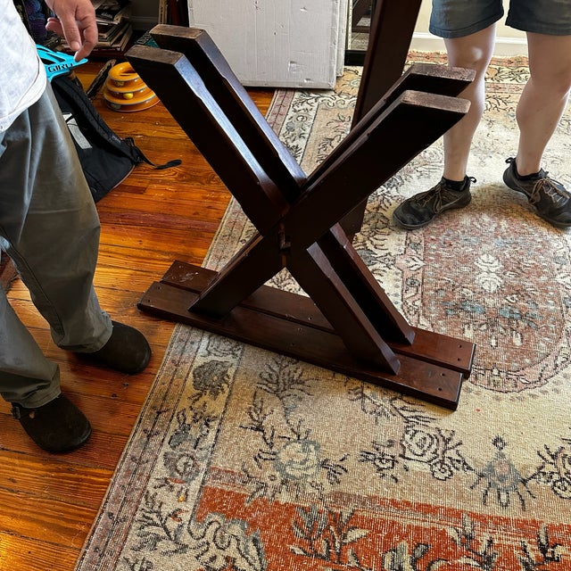Brown 8' Solid Cherry Farmhouse Dining Table, Seats 8 For Sale - Image 8 of 9