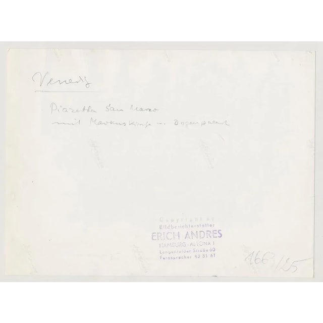 Erich Andres, Venice: Port with Gondolas, Italy, 1955, Black & White Photograph For Sale - Image 4 of 5